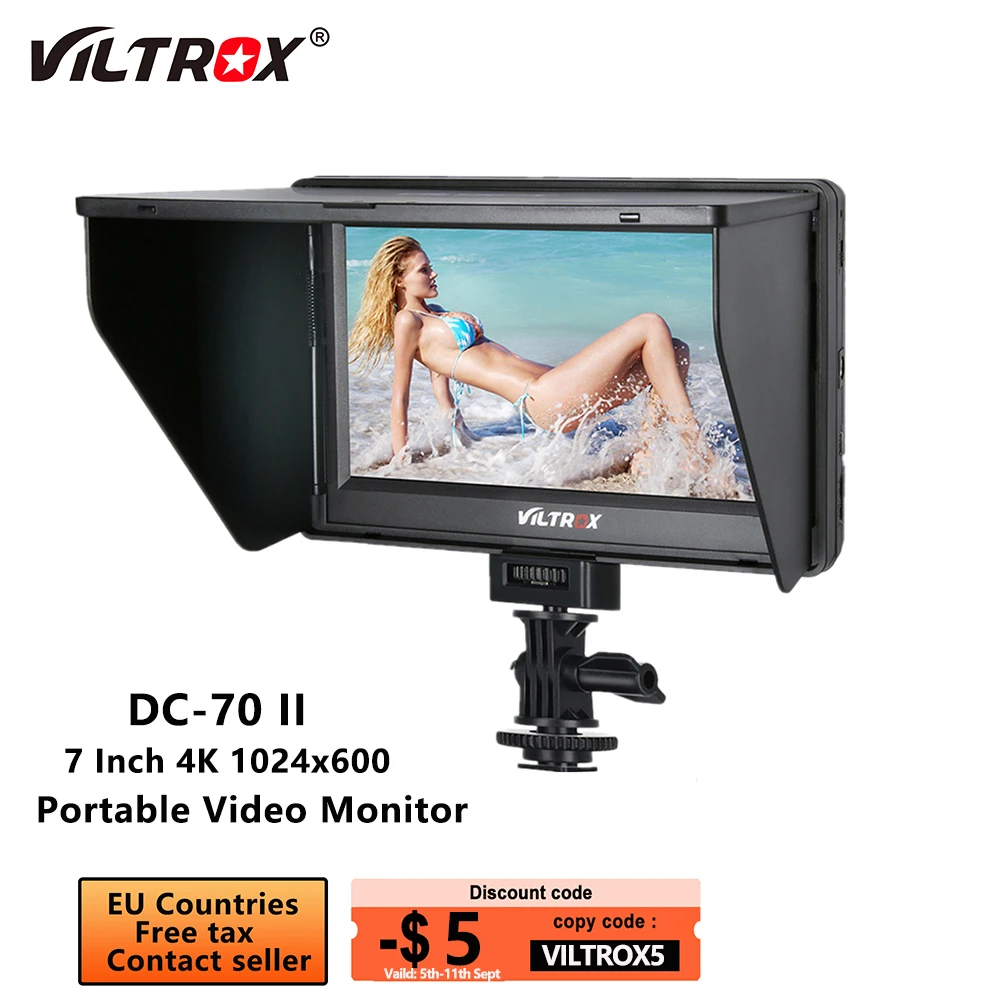 Viltrox Monitor DC 70II 7 Inch 4K 1024X600 Ips Scherm Camera Veld