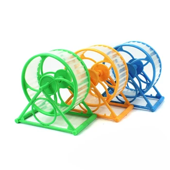 

Hamster Toy Gold Bear Running Wheel Runner Sports Wheel Small Pet Supplies with Bracket Running Wheel Random Color