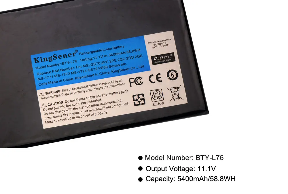 Laptop baterias msi gs70