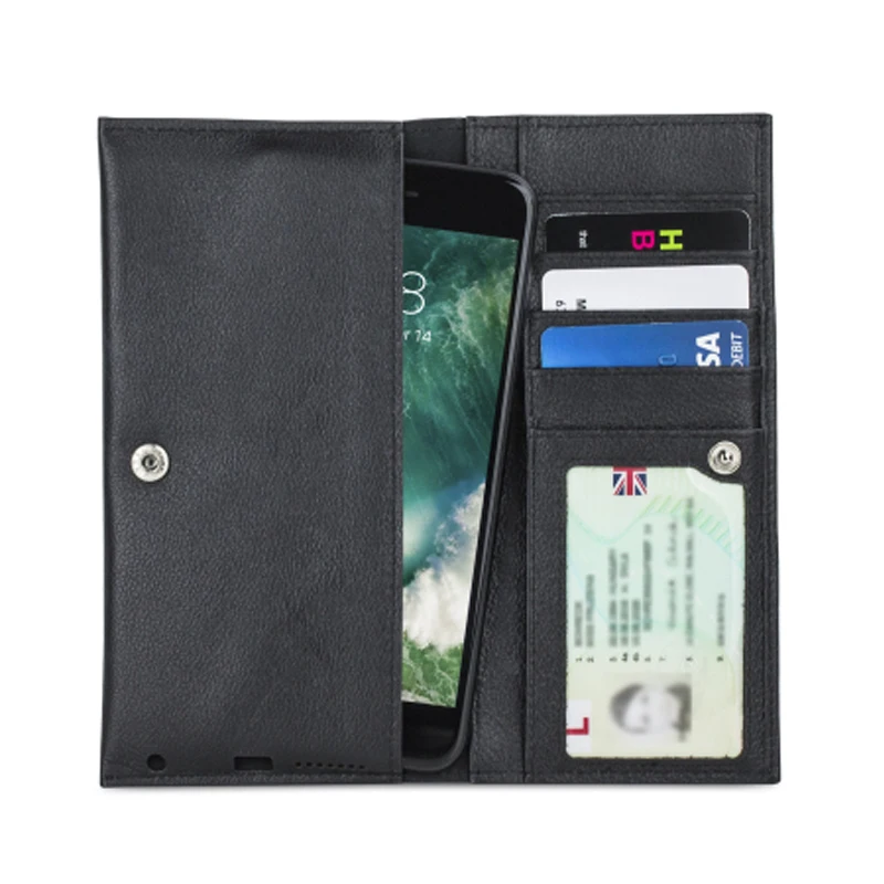 11 Pro Max Case Genuine Leather Universal Pouch Wallet Case For iPhone Moblie SmartPhone Android Phone Case P30 P20 S10 A50 M10