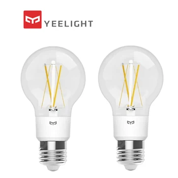 

2pcs Yeelight led bulb wifi Smart dimmable light For Mijia APP retro LED Filament Light E27 6W warm light Bulb work with Alexa