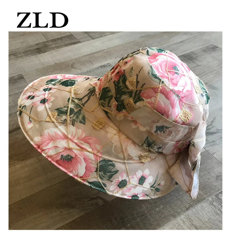 ZLD модная шляпа с бантом солнцезащитный козырек для девочки праздник защита от