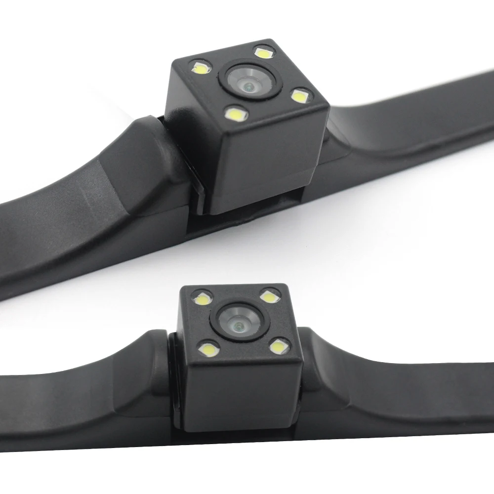 

Wide Angle 4 Led Light Night Vision Reverse Back Up License Plate Frame Camera For Universal Car Parking