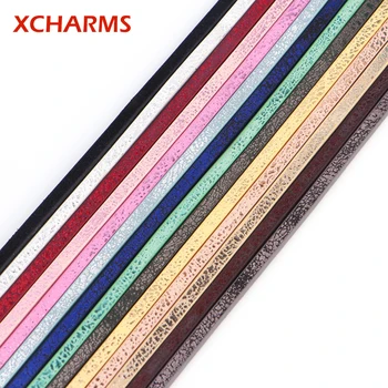 

XCHARMS 14 Colors 3MM Flat PU Leather Cord Matt Rope Jewelry Findings Accessories Fashion Jewelry Making Materials for Bracelets