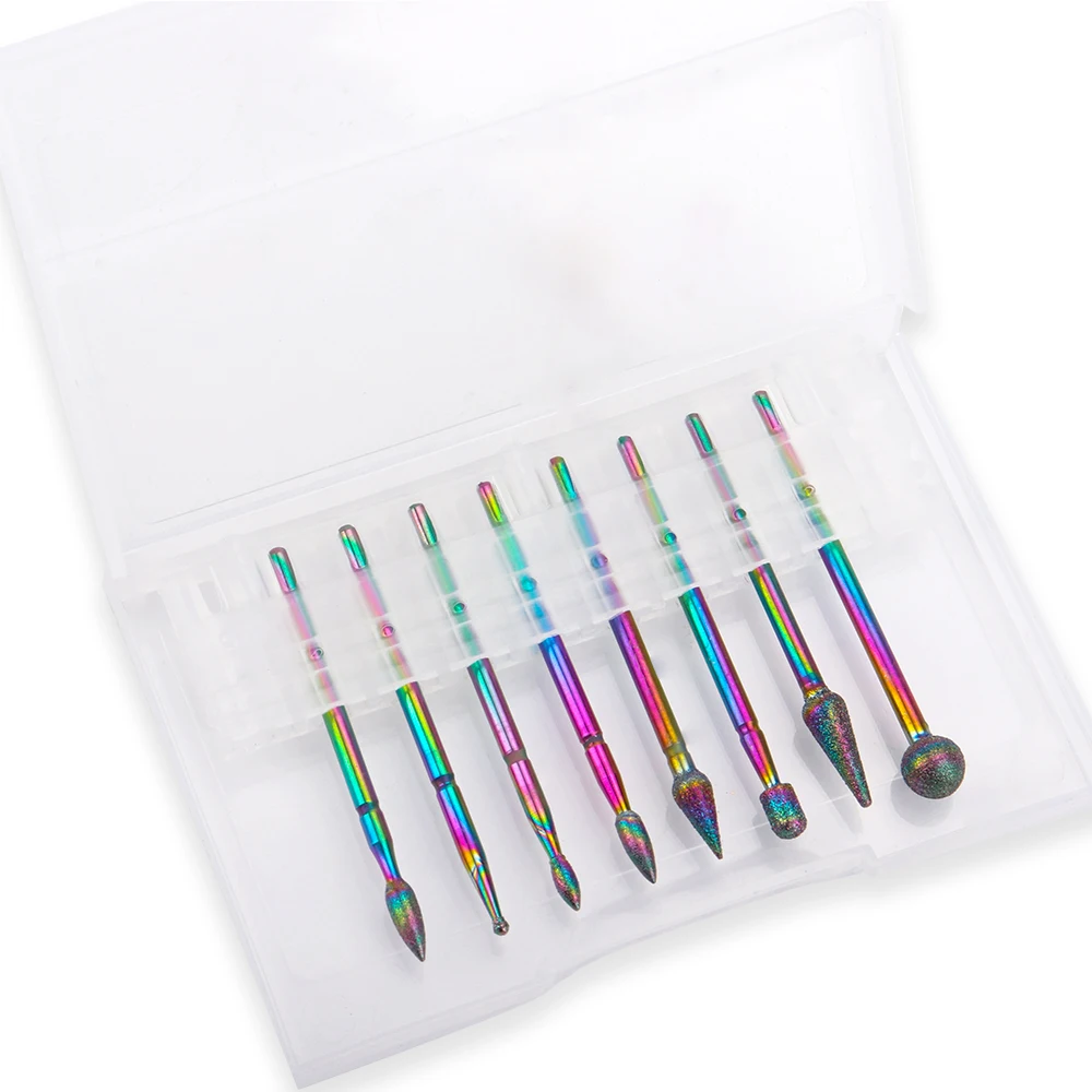 

5/6/8/10PCS Diamond Nail Drill Rotary Bits Milling Cutter for Manicure Burr Cuticle Clean Electric Cutter Drill Bits Accessories
