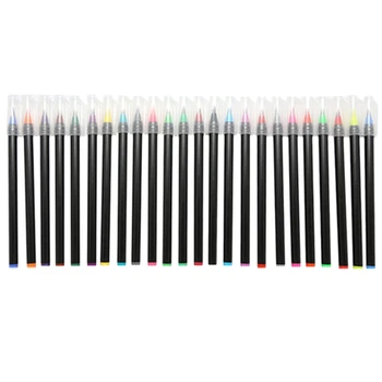 

HOT-24 Color Watercolor Brush Pens Painting Pens with Flexible Fiber Brush Tips for Drawing Coloring and Calligraphy