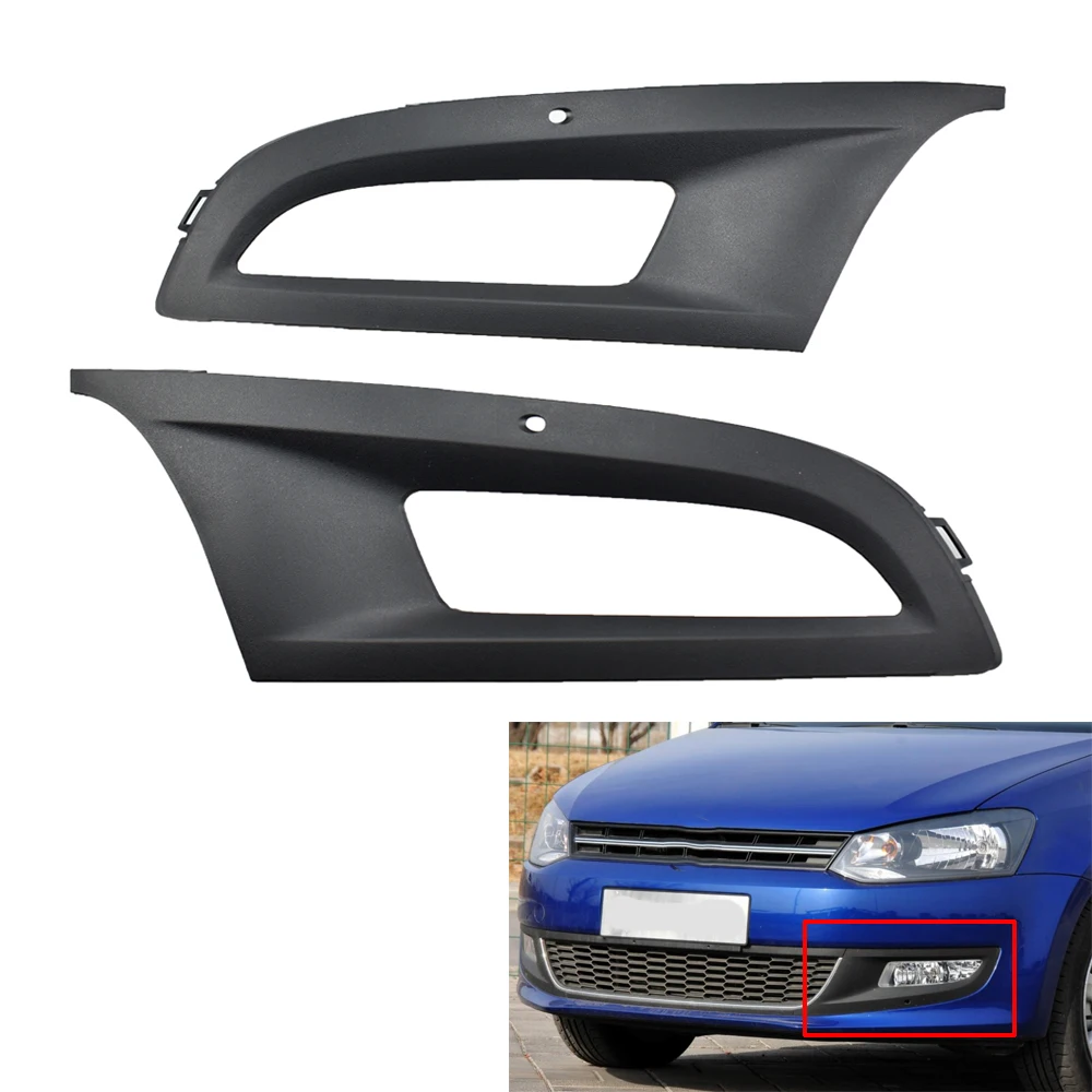 2x спереди нижней части бампера Туман светильник решетка крышка forPolo MK5 6R/6C 2009 2013