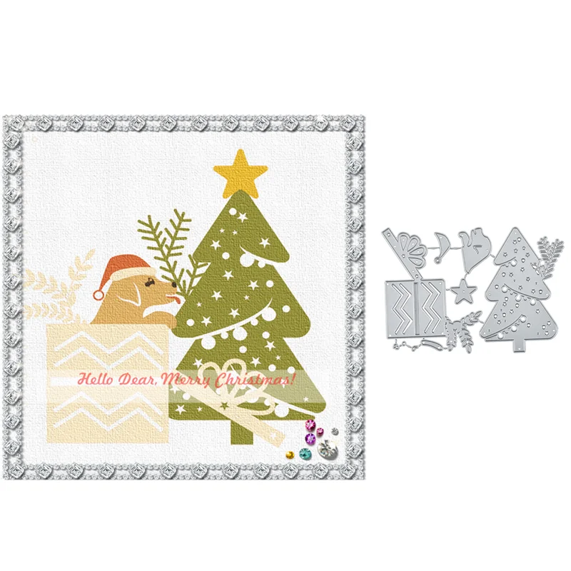 

InLoveArts Christmas Tree Dies Gift Dog Metal Cutting Dies New 2019 Card Making Scrapbooking Embossing Cuts Stencil Craft Dies