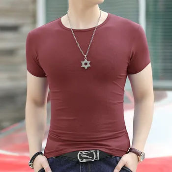 

Summer men's business casual short sleeve t-shirt 7925