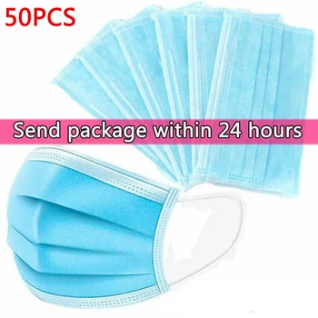 

Anti-Pollution 3 Laye Mask dust protection Masks Disposable Face Masks Elastic Ear Loop Disposable Dust Filter Safety Mask