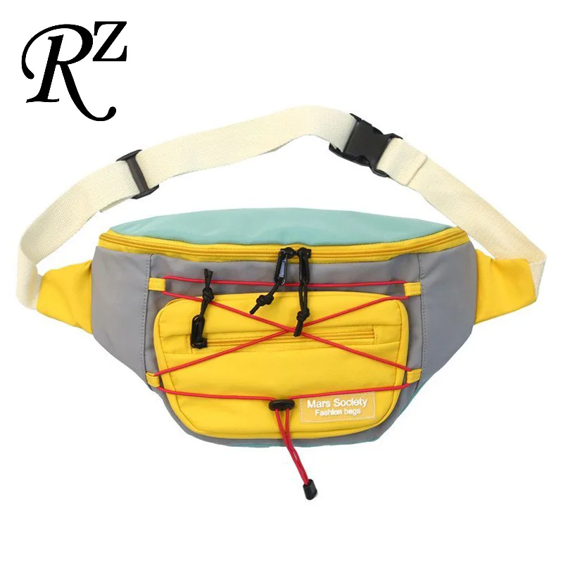 

Canvas UNISEX chest bag Korean version crossbody bag Color contrast Chest Pack fashion purses Oxford cloth couple chest bags