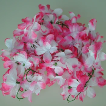 

New Wedding Home Decor Artificial Fake Azalea Flower Vine Plants Garland 2M (Pink)