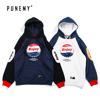 

Men Hoodies Hip Hop Retro Cap Pattern Hooded Oversize Fleece Cotton Harajuku Streetwear Autumn New Swag Pullover Men's Hoodies