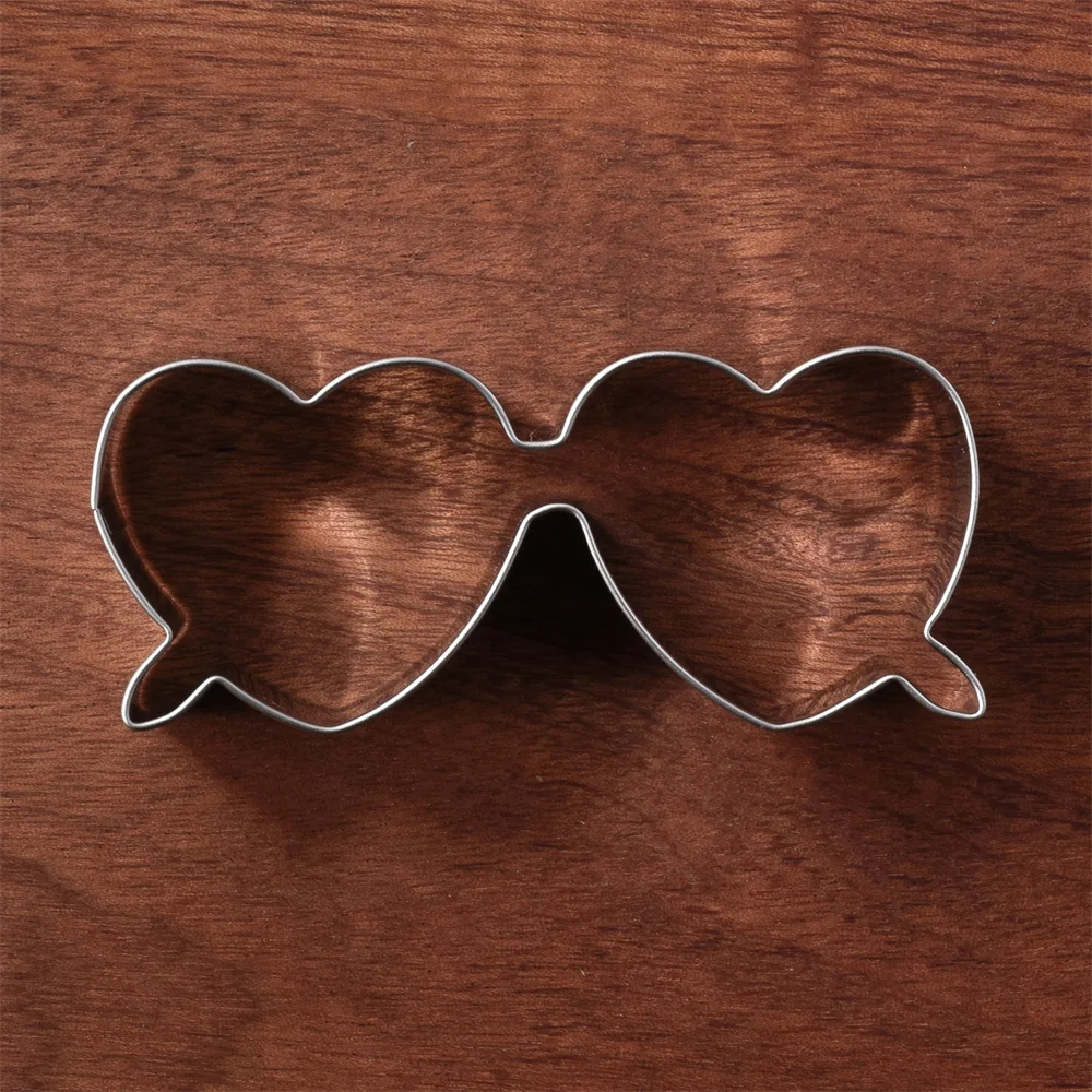 Heart Shaped Sunglasses Cookie Cutter 9 CM Summer Biscuit Fondant Pastry Bread Mold Stainless Steel KENIAO