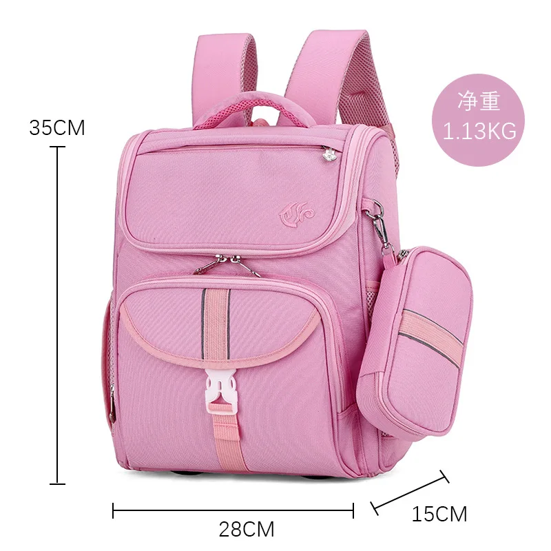 pink1 Детские школьные сумки для мальчиков; детский Ранец; рюкзак для начальной школы; ортопедический школьный рюкзак; Детский рюкзак; sac enfant mochila infantil - Цвет: pink1