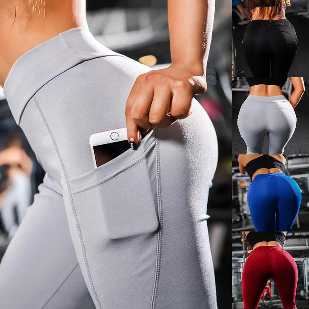 JGS1996 High Waist Yoga Pants with Pockets Tummy Control Workout for Women 4 Way Stretch Leggings | Спорт и развлечения