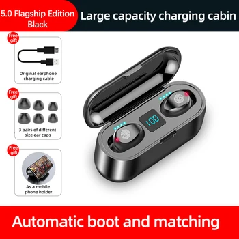 

F9 TWS bluetooth headphone Touch Control Wireless Headset LED Power Display Earphone Gaming Auriculares with mic for iphone gift