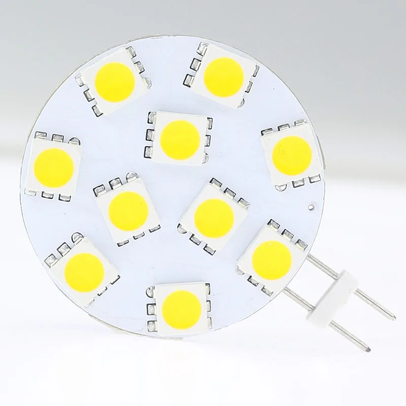 Светодиодная G4 Базовая лампа 10 SMD 5050 работает под 12VAC и 12VDC 24VDC 24VAC 200 220LM яхты