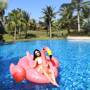 

New Leisure Swimming Pool Inflatable Giant Rideable Pink Phoenicopteridae Float Toy
