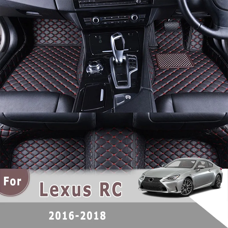 

RHD Car Carpets For Lexus RC 2018 2017 2016 Car Floor Mats Artificial Leather Custom Styling Auto Interior Accessories Foot Pads