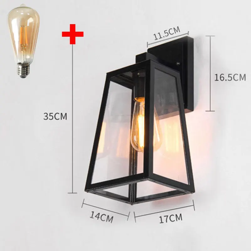 American Nordic Creative Industrial Retro Iron Restaurant Bar Aisle Outdoor Porch Lampara Led Pared Loft E27 Wall Lamp Sconce solar wall light wall light outdoor porch light