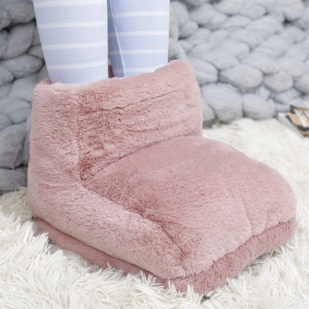 

New Electric Foot Warmer Heating Pad Detachable Washable USB Ports Heated Slippers Foot-warmers for Adults Men and Women