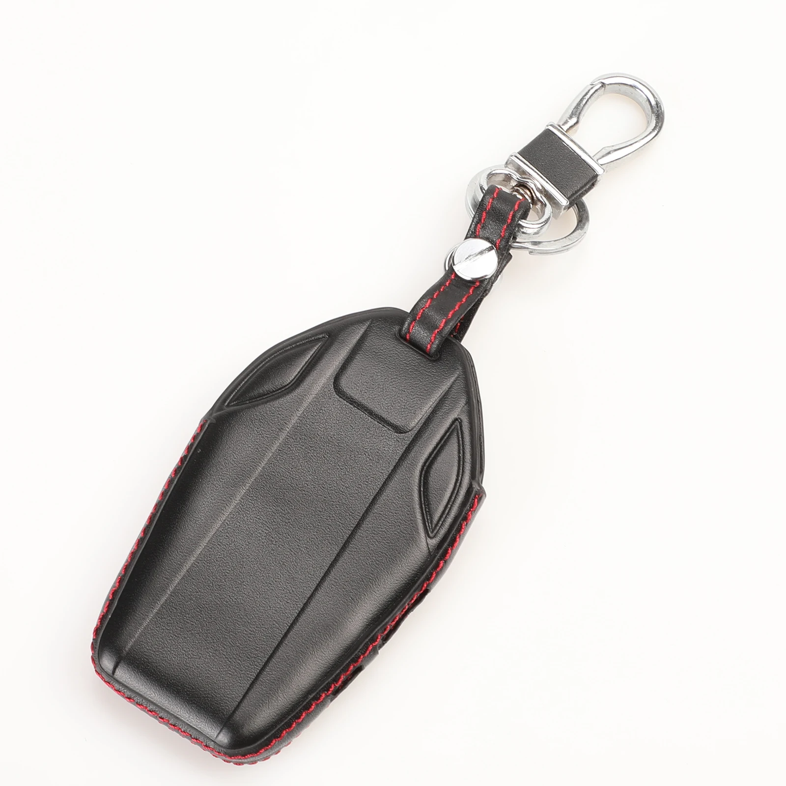 Peacekey Genuine Leather car key case cover Key Shell for remote key Protective Key Bag for BMW 2016 2017 7 Series Display Key