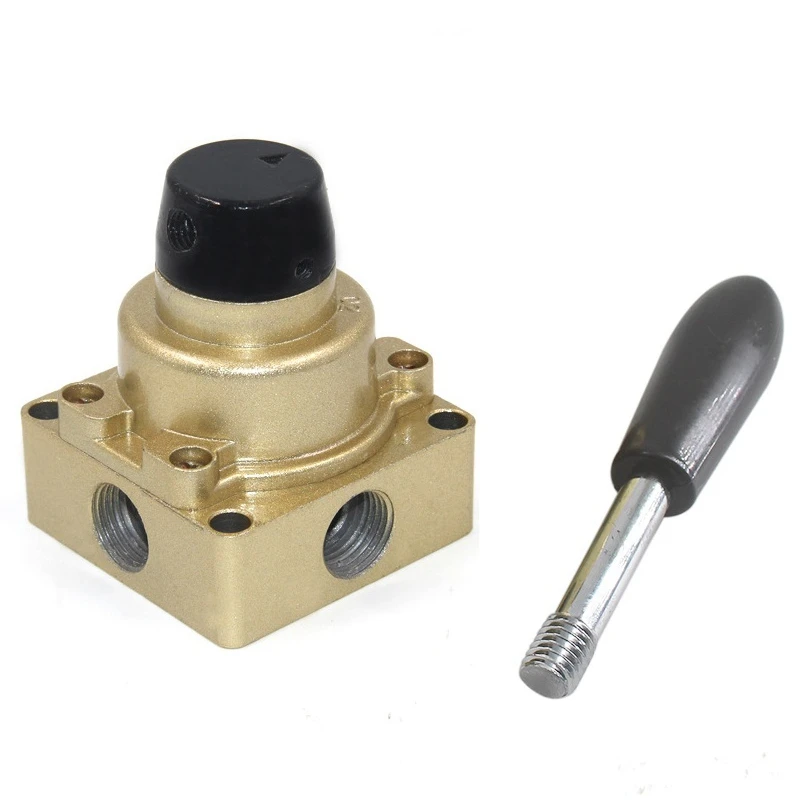 

1Pcs HV-03 4 Way 3 Position 3/8 Inch Hand Operated Lever Air Valve Hand Return Manual Directional Valve