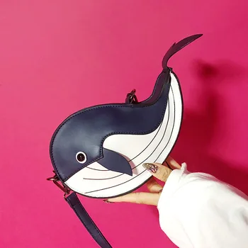 

Cute Whale Design Bags for Women Small Pu Leather Messenger Bags Lovely Woman Lady's Clutch Purses and Handbag Crossbody Female