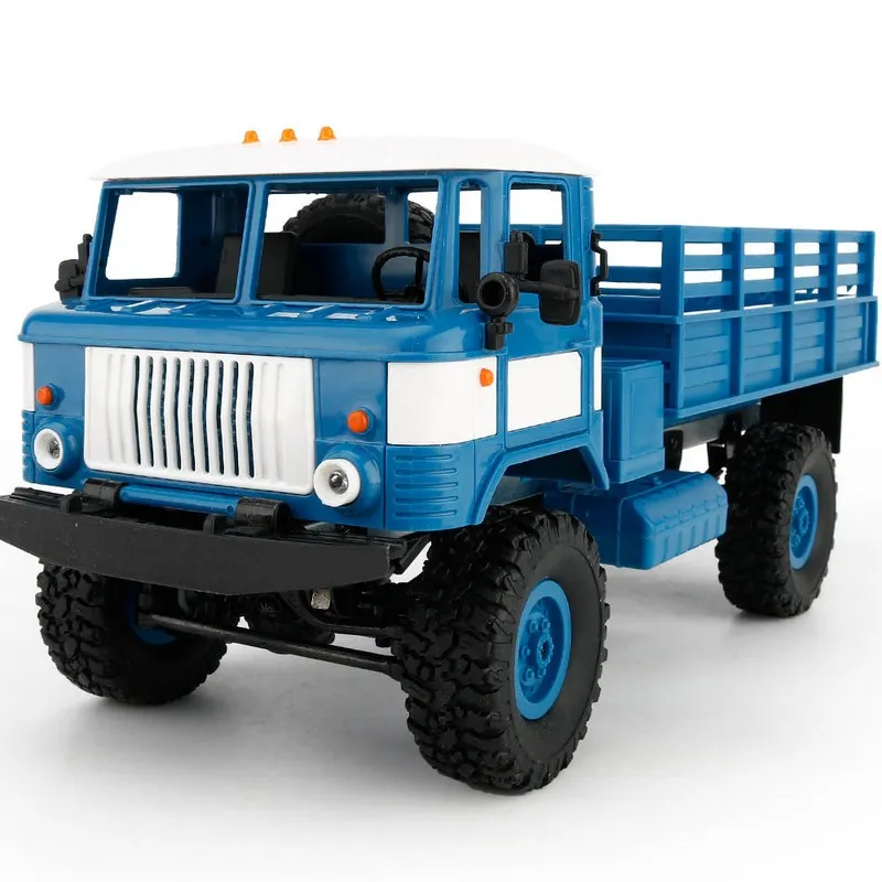 Синий RC военный грузовик 2,4G 4WD 1:16 внедорожник RC автомобиль игрушка скалолазание автомобиль RC игрушки Радиоуправляемая машина детский подарок - Цвет: Синий