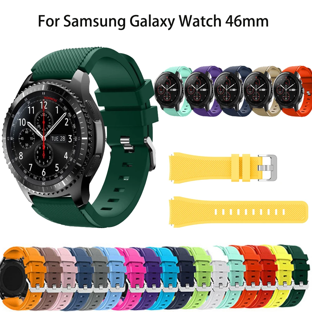 Ремешок силиконовый для Samsung Gear S3 Frontier/Classic сменный Браслет Galaxy Watch 46 мм|Ремешки