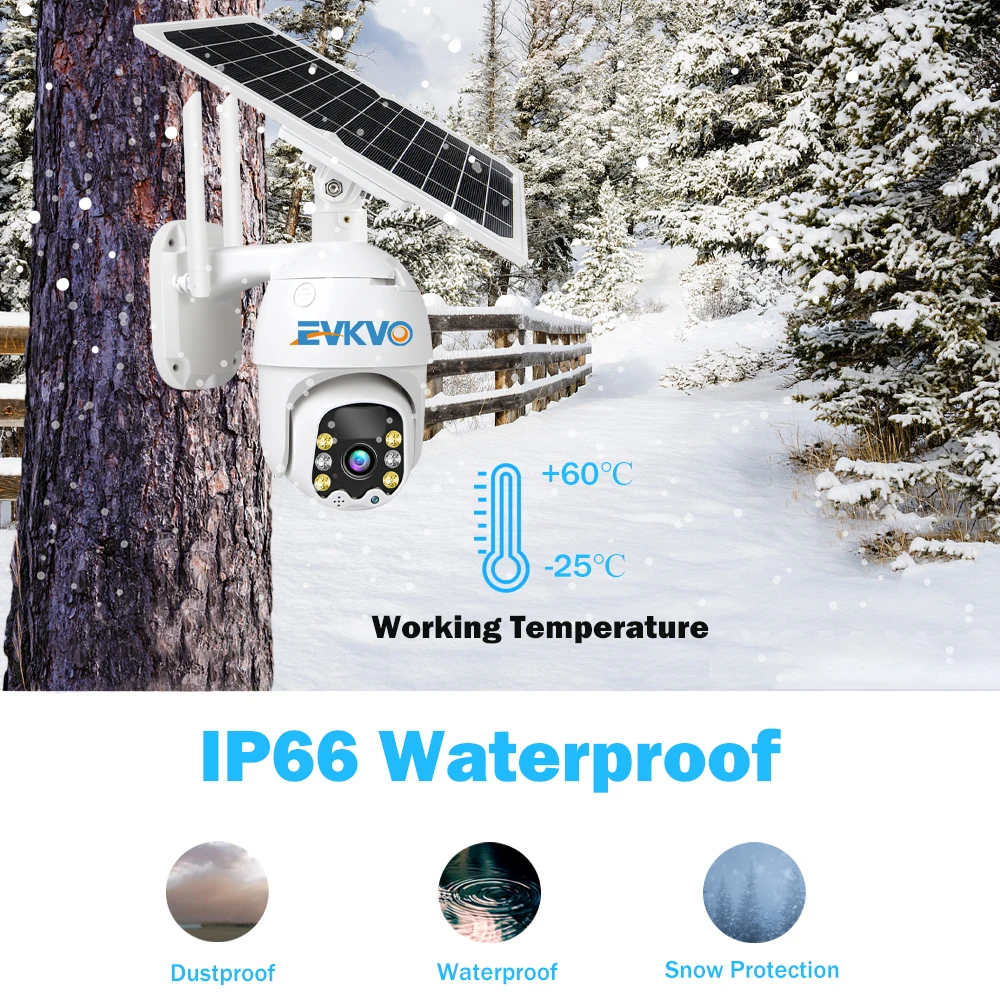 IP Camera 3MP 4G 4X ZOOM Solar PTZ Speed Dome Camera Security CCTV Outdoor Rechargeable Battery Powered Wireless WIFI Cam