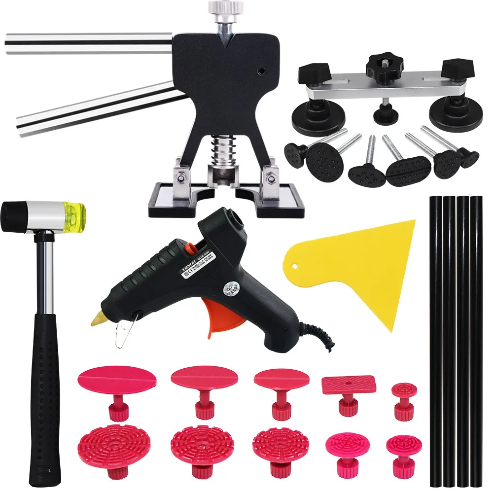 

PDR Tools Paintless Dent Repair Tool Auto Dent Puller Car Body Dent Damage Repair Hand Tool Pulling bridge hammer pdr glue