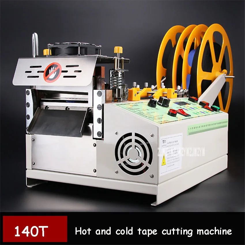 

140T Hot And Cold Cutting Machine Microcomputer Cloth Belt Cutting Machine Elastic Belt Automatic Cutting Machine 110V/220V 600W