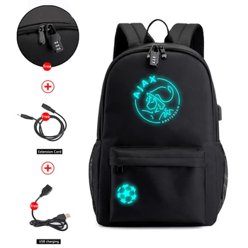 

AJAX Student School Backpack Teenage Girl Boys Bookbag USB Anti-theft Laptop Canvas Waterproof Backpack for Men