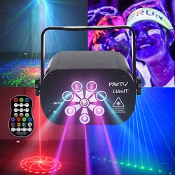 Lampes Laser pour scène DJ, 120 ou 60 motifs, contrôle du son, pour fête Disco, mariage, anniversaire, noël, décoration de Bar KTV 