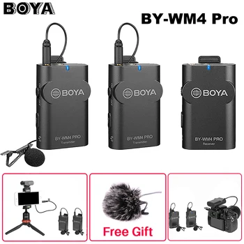 

Boya BY-WM4 Pro Wireless Studio Condenser Microphone Lavalier Lapel Interview Mic for iPhone DSLR Camera Phone