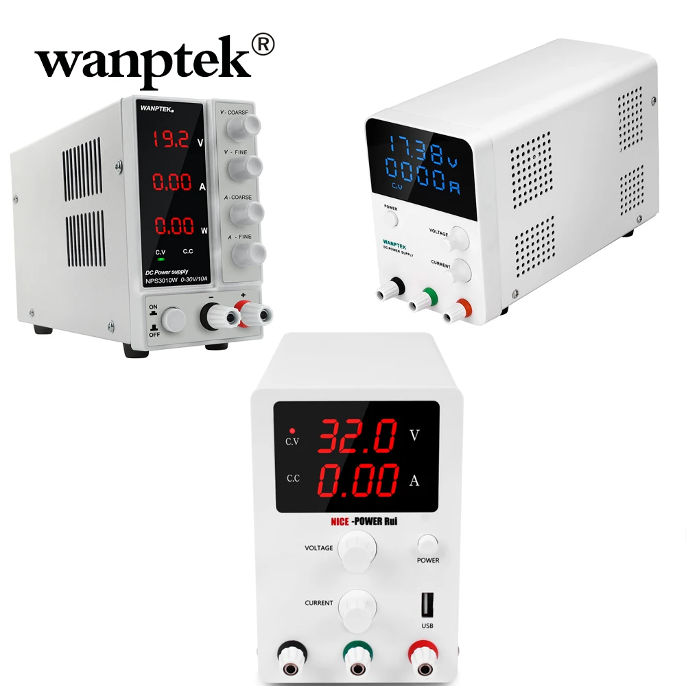 

Wanptek DC Lab Regulated Power Supply Adjustable Lab 30V 10A 5A 6A Switching Power Source Voltage Regulator Stabilizers 30 V DIY