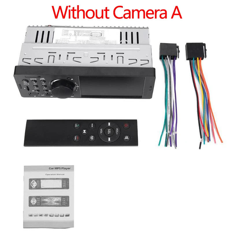 SWM 7805 Single DIN Car Stereo 4.1inch TFT Touch Screen In Dash Bluetooth FM Radio Dual USB RCA Head Unit Digital Media Receiver - Цвет: Without Camera A
