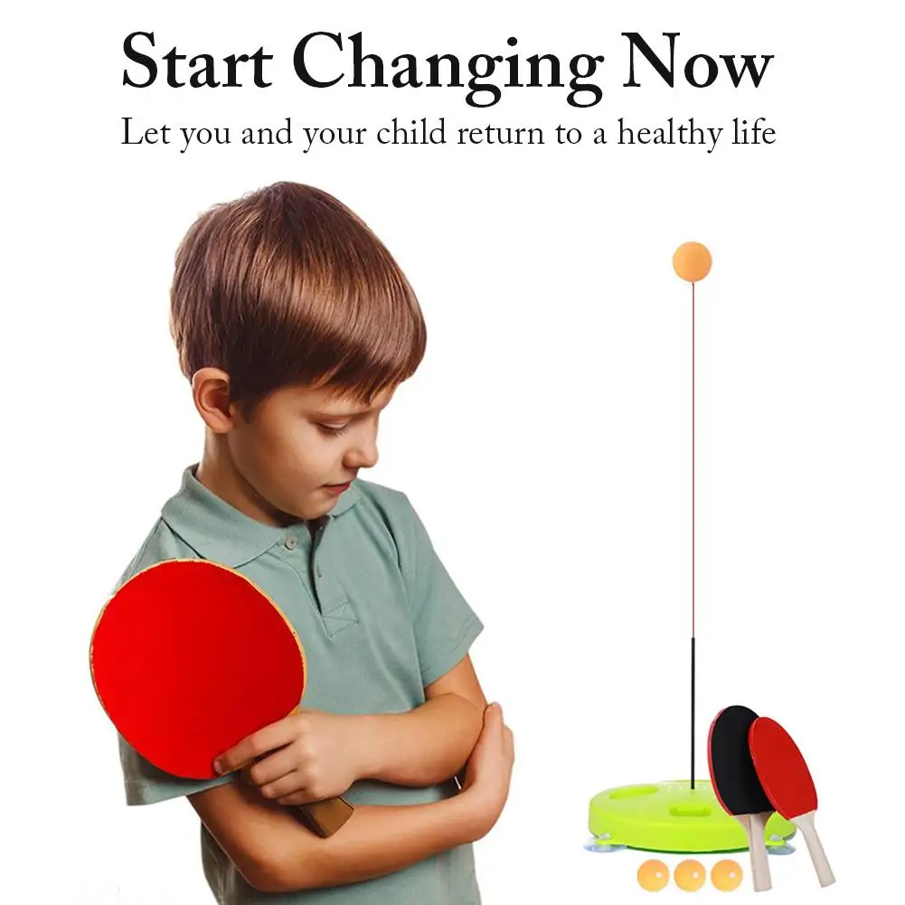 iplusmile 1 Set Table Tennis Trainer with Elastic Soft Shaft Ping Pong Balls Training Toy Child Parent Interactive Toy Without Rackets for Boys Girls Green iplusmile 1 Set Table Tennis Trainer with Elastic Soft Shaft Ping Pong Balls Training Toy Child Parent Interactive Toy Without Rackets for Boys Girls Green