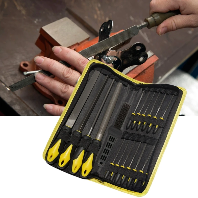 

18pcs Needle File Set Flat Semicircular Triangle Round File for Metal Glass Tool