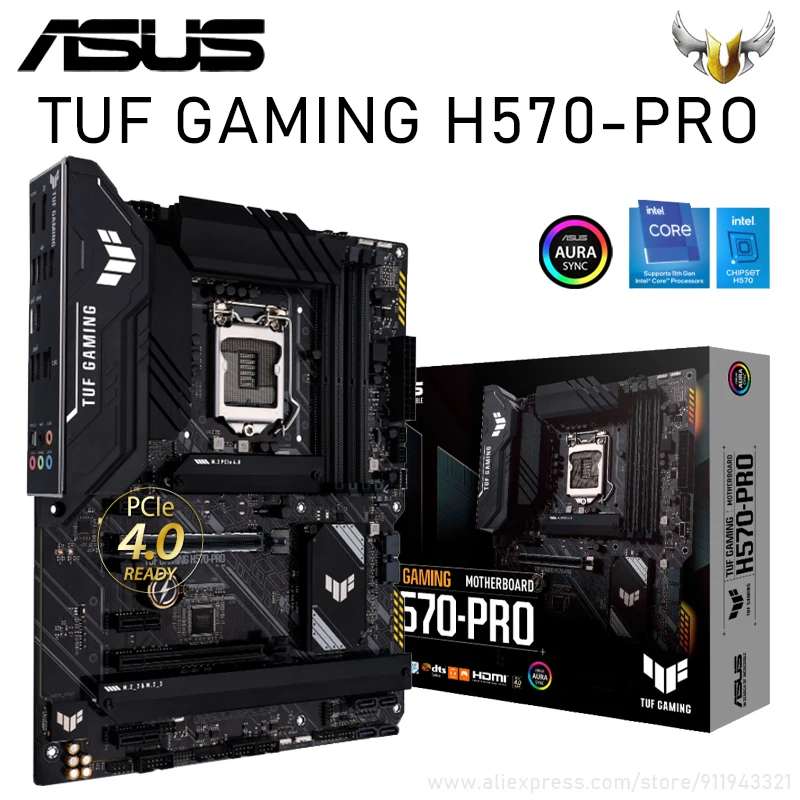 Asus LGA 1200 TUF GAMING H570-PRO H570 материнский ПК Intel 10/11TH Gen USB 3 2 PCI-E 4 0 DDR4 128 ГБ 5000(OC) Placa-MOM