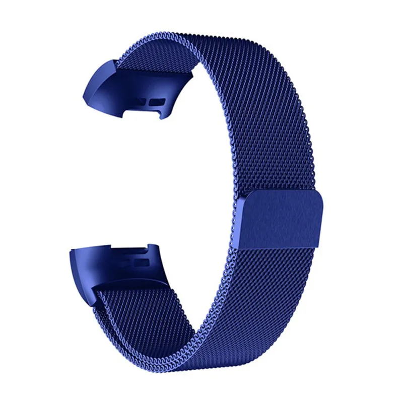Blue Для Fitbit Charge 3 Нержавеющая сталь магнитный Миланский ремешок сменный ремешок для Fitbit Charge 3 ремешок для часов петля - Цвет: Blue