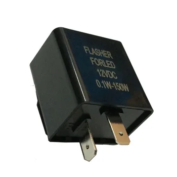 

Blinking LED Flasher Relay Electronic For Turn Signal Light Flash PVC Plastic 12V