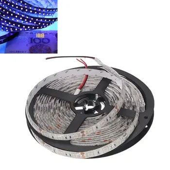 

5M SMD 5050 UV Ultraviolet Waterproof Purple 300 LED Flexible Tape Strip Light Money Detection DC12V Disinfection Backlighting