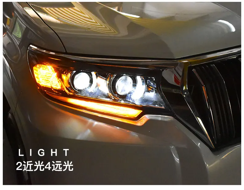 BeingWins, автомобильный Стайлинг для Toyota Prado-, все светодиодный головной фонарь, чехол, фары, линзы ближнего света