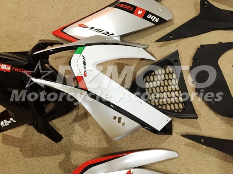 Литьевая форма, набор обтекателей ABS, подходит для Aprilia RSV4 1000 2009- 09 10 11 12 13 14, на заказ,, красный, серебристый