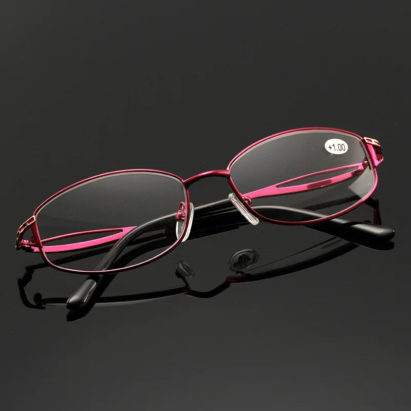 Женские очки для чтения Пресбиопия из сплава с покрытием линзы бизнес рецепт очки+ 1,0+ 1,5+ 2,0+ 2,5+ 3,0+ 3,5+ 4,0 Z292