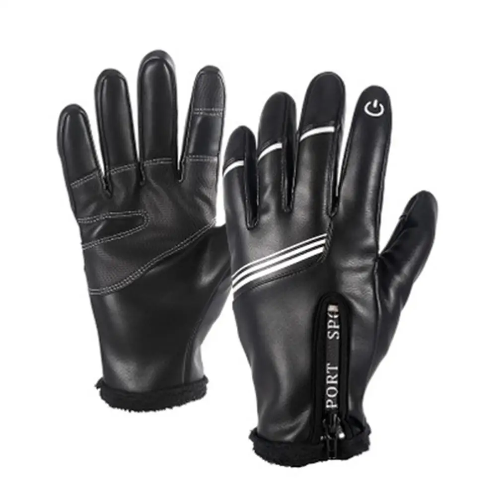 Водонепроницаемые ветрозащитные тепловые перчатки, зимние теплые перчатки с сенсорным экраном для езды на велосипеде, бега, спорта на открытом воздухе