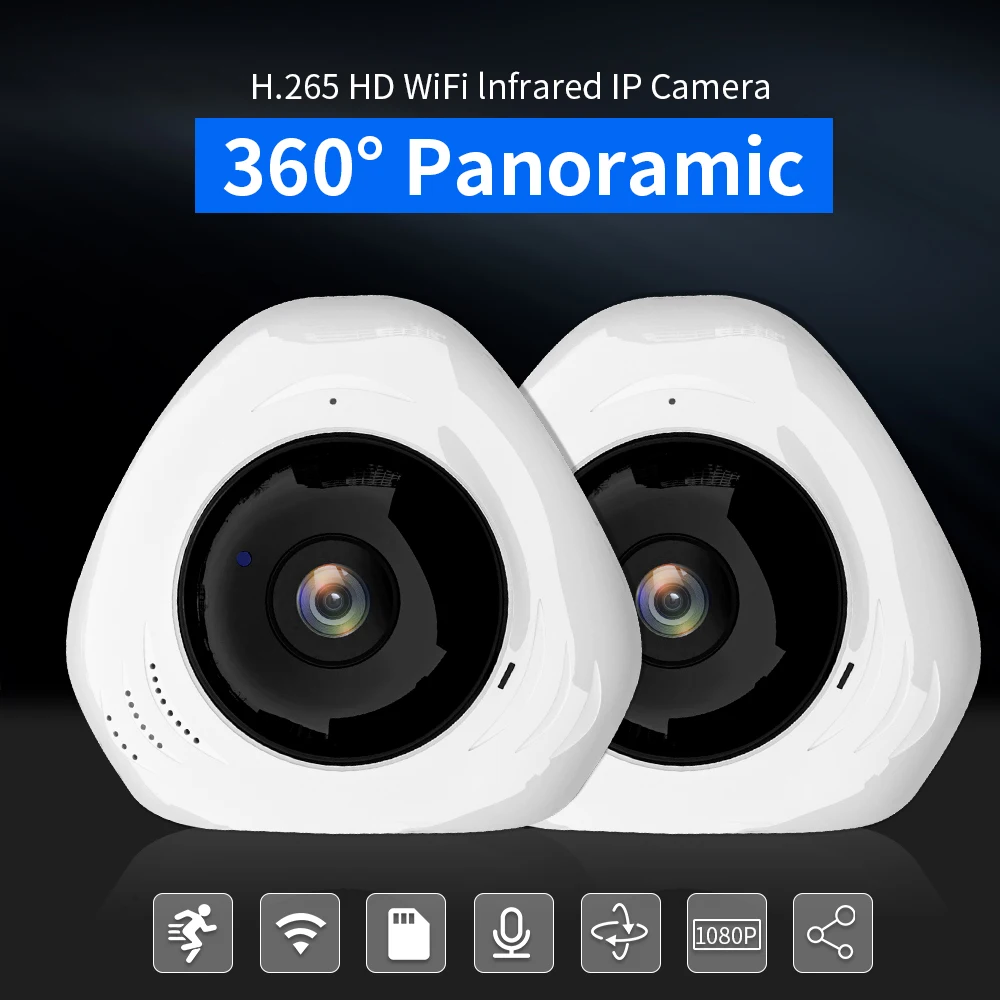 360 градусов камера безопасности ночное видение сигнализация Push беспроводной WiFi